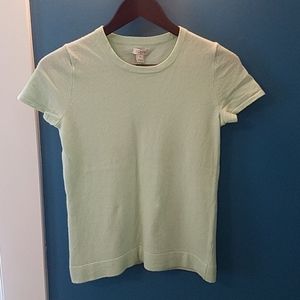 Mint green JCrew Cashmere tshirt